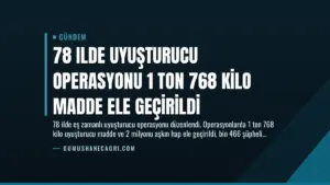 78 Ilde Uyuşturucu Operasyonu 1 Ton 768 Kilo Madde Ele Geçirildi