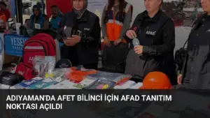 Adıyaman’da Afet Bilinci İçin AFAD Tanıtım Noktası Açıldı