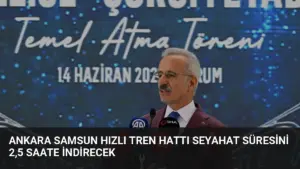 Ankara Samsun Hızlı Tren Hattı Seyahat Süresini 2,5 Saate İndirecek