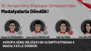 Avrupa Genç Bilgisayar Olimpiyatı’ndan 4 Madalyayla Döndük