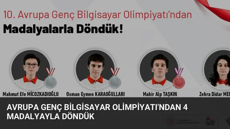 Avrupa Genç Bilgisayar Olimpiyatı’ndan 4 Madalyayla Döndük