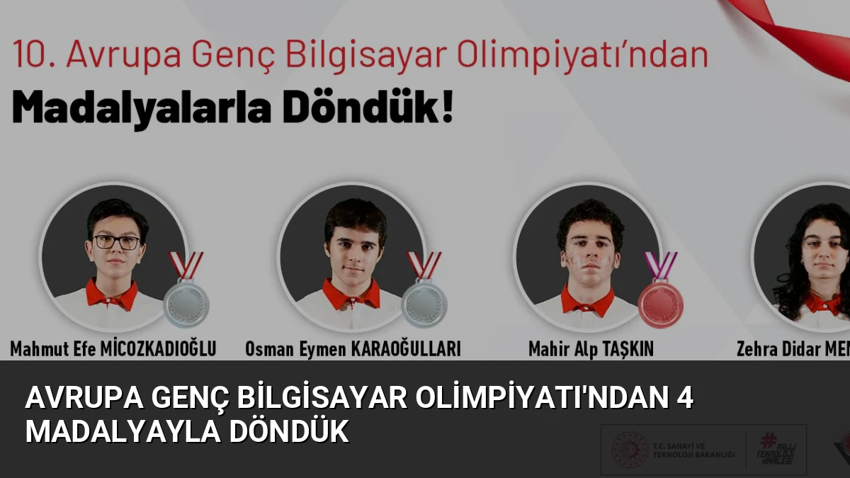 Avrupa Genç Bilgisayar Olimpiyatı’ndan 4 Madalyayla Döndük