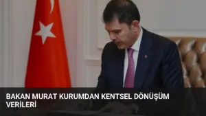 Bakan Murat Kurumdan Kentsel Dönüşüm Verileri