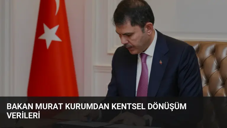 Bakan Murat Kurumdan Kentsel Dönüşüm Verileri