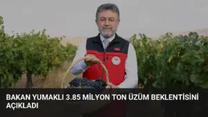 Bakan Yumaklı 3.85 Milyon Ton Üzüm Beklentisini Açıkladı