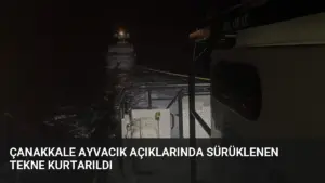 Çanakkale Ayvacık açıklarında sürüklenen tekne kurtarıldı