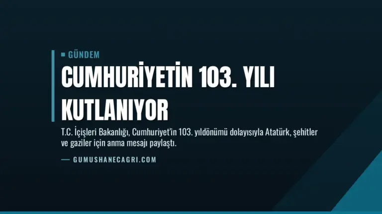 Cumhuriyetin 103. Yılı Kutlanıyor