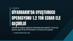 Diyarbakır’da Uyuşturucu Operasyonu 1.2 Ton Esrar Ele Geçirildi