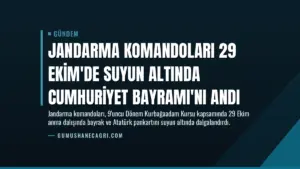 Jandarma Komandoları 29 Ekim'de Suyun Altında Cumhuriyet Bayramı'nı Andı