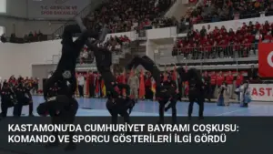 Kastamonu'da Cumhuriyet Bayramı Coşkusu: Komando ve Sporcu Gösterileri İlgi Gördü