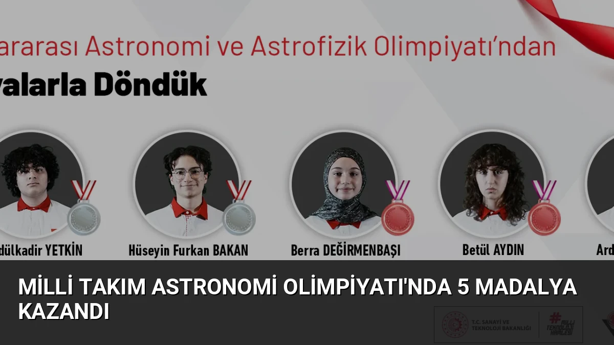 Milli Takım Astronomi Olimpiyatı’nda 5 Madalya Kazandı