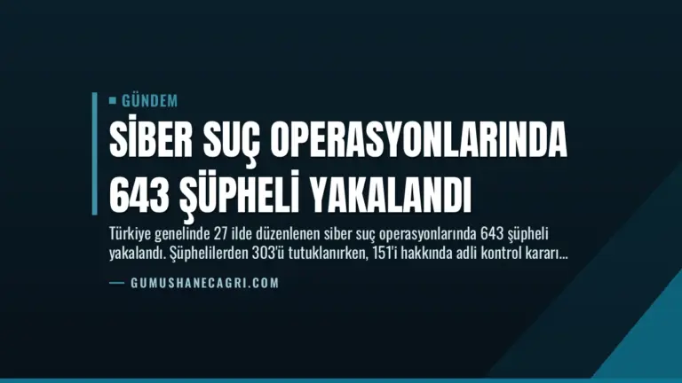Siber Suç Operasyonlarında 643 Şüpheli Yakalandı