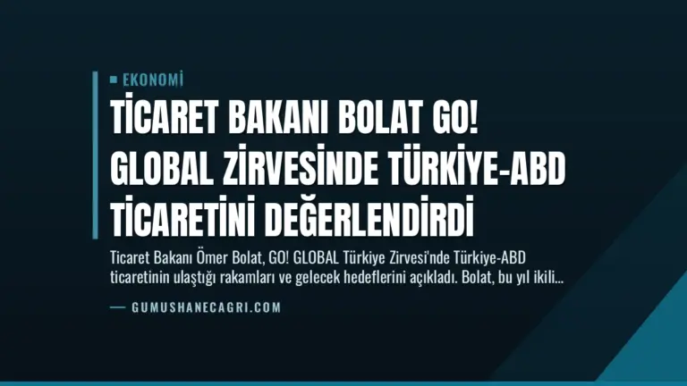 Ticaret Bakanı Bolat GO! GLOBAL Zirvesinde Türkiye-ABD Ticaretini Değerlendirdi