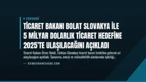 Ticaret Bakanı Bolat Slovakya ile 5 Milyar Dolarlık Ticaret Hedefine 2025’te Ulaşılacağını Açıkladı