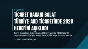 Ticaret Bakanı Bolat Türkiye-ABD Ticaretinde 2028 Hedefini Açıkladı