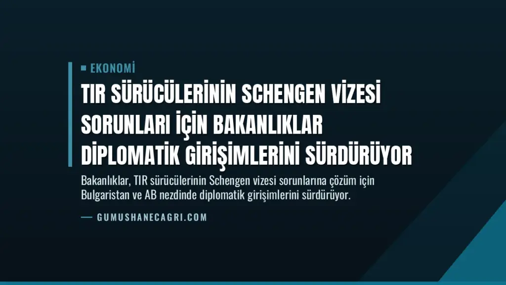 TIR Sürücülerinin Schengen Vizesi Sorunları İçin Bakanlıklar Diplomatik Girişimlerini Sürdürüyor