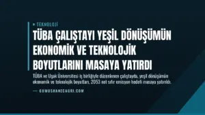 TÜBA Çalıştayı Yeşil Dönüşümün Ekonomik ve Teknolojik Boyutlarını Masaya Yatırdı