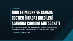 Türk Eximbank ve Kanada EDC’den İhracat Kredileri Alanında İşbirliği Mutabakatı