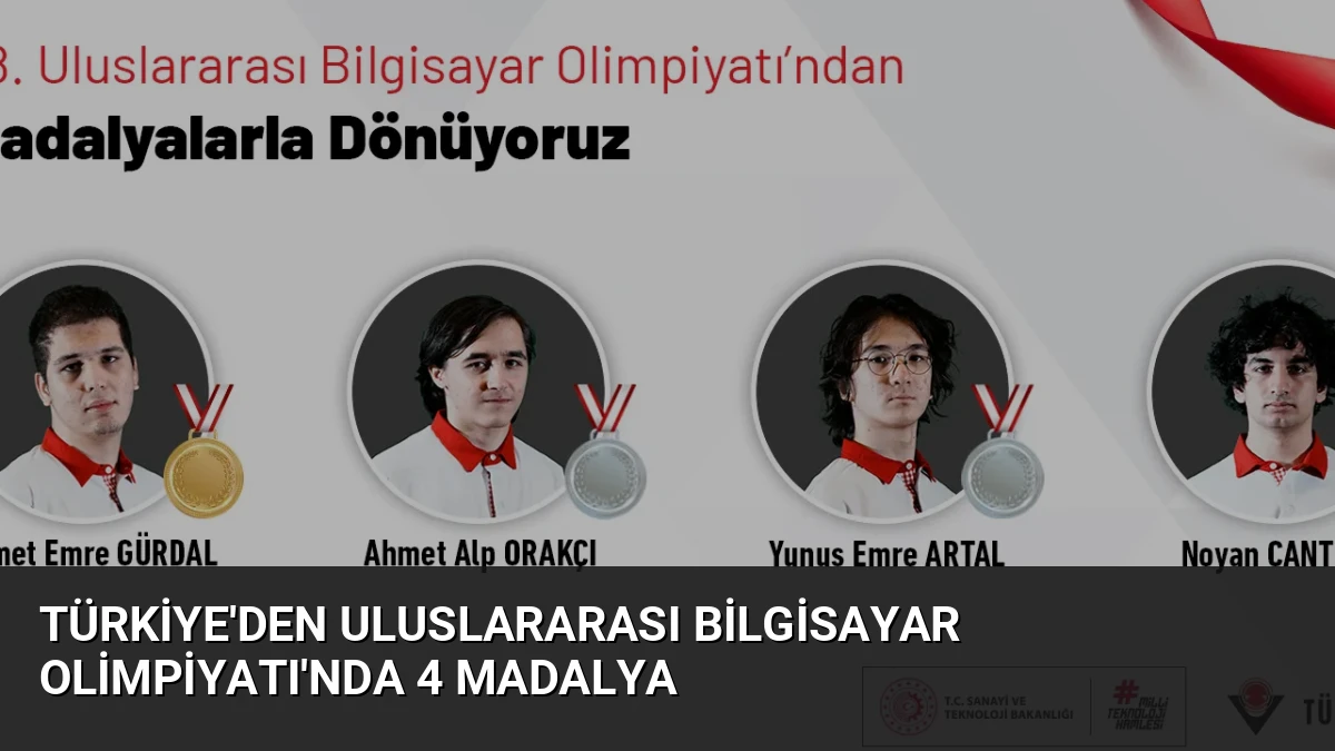 Türkiye’den Uluslararası Bilgisayar Olimpiyatı’nda 4 Madalya