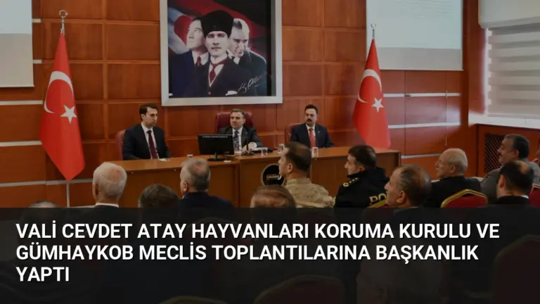 Vali Cevdet Atay Hayvanları Koruma Kurulu ve GÜMHAYKOB Meclis Toplantılarına Başkanlık Yaptı