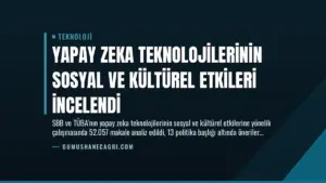 Yapay Zeka Teknolojilerinin Sosyal ve Kültürel Etkileri İncelendi
