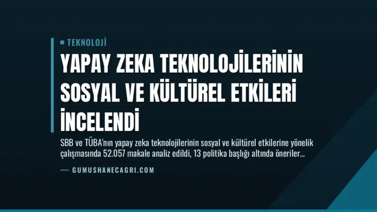 Yapay Zeka Teknolojilerinin Sosyal ve Kültürel Etkileri İncelendi